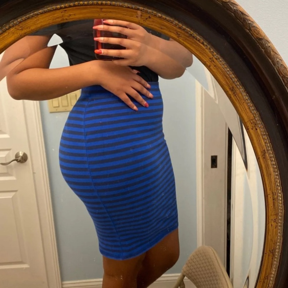 Striped Pencil Skirt